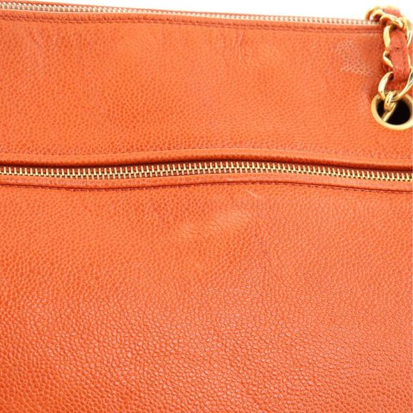 Chanel Vintage Timeless Zip Tote Caviar Large Orange - Picture 6 of 8